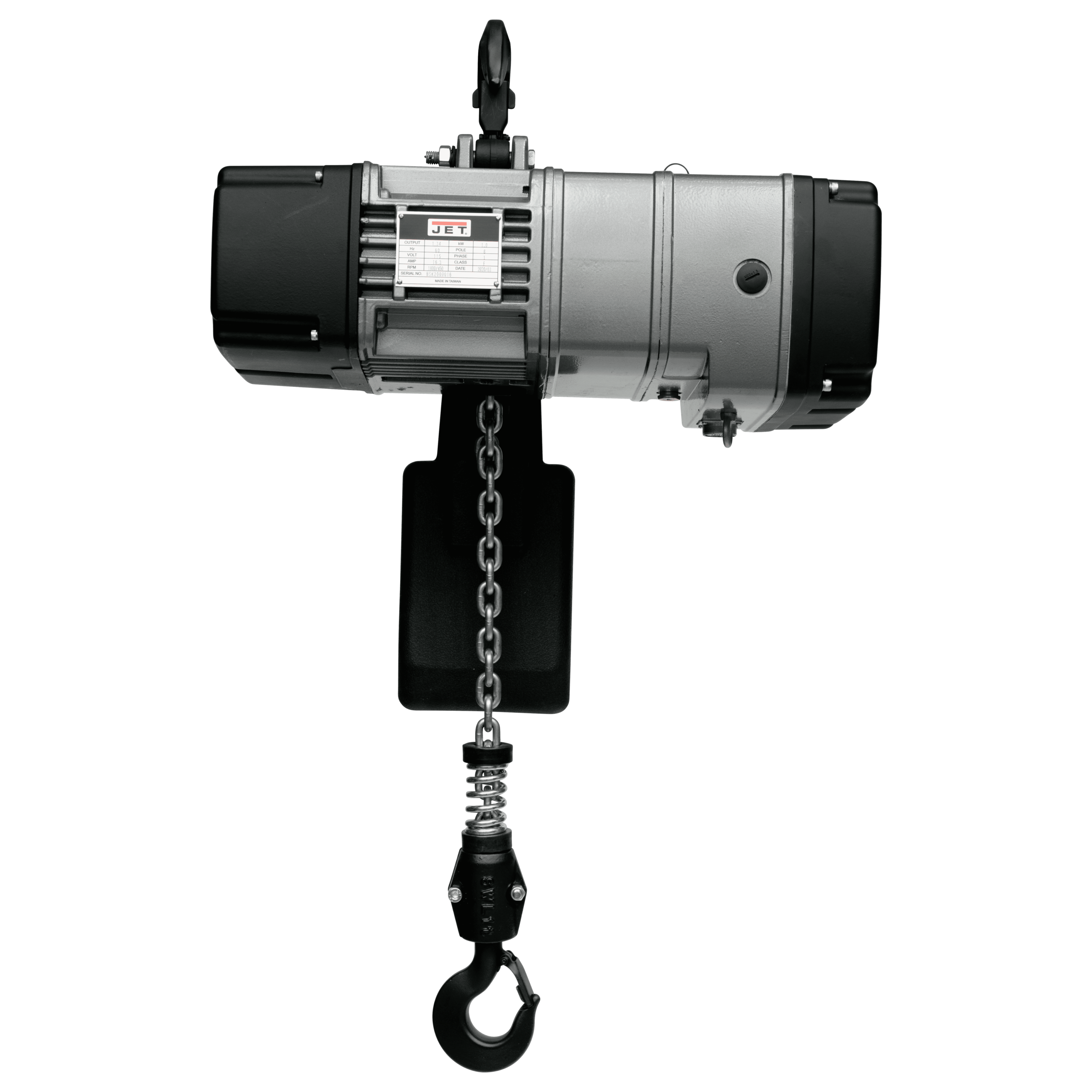 JET-2-ton-electric-chain-hoist-1-phase-10-lift-JT9-104044-1.png Electric Chain Hoist | 2-Ton | 10' Lift | JET JT9-104044 - Image 1