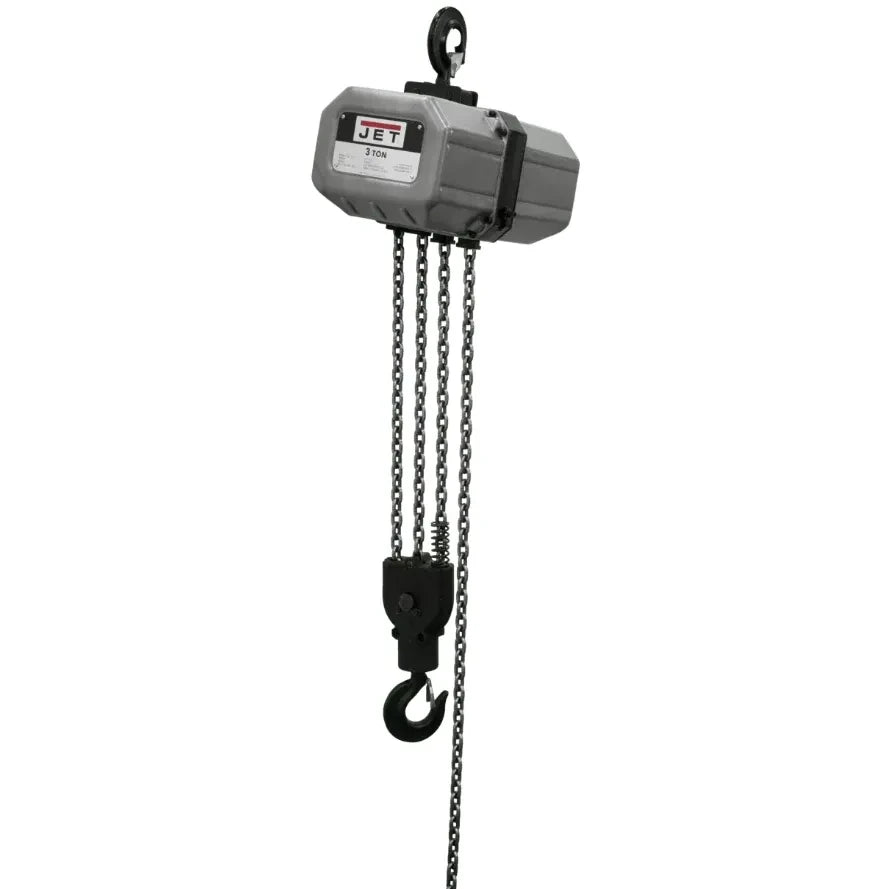 JET-3-ton-electric-chain-hoist-1-phase-20-lift-JT9-312000-0.jpg Electric Chain Hoist | 3-Ton | 20' Lift | JET JT9-312000 - Image 1