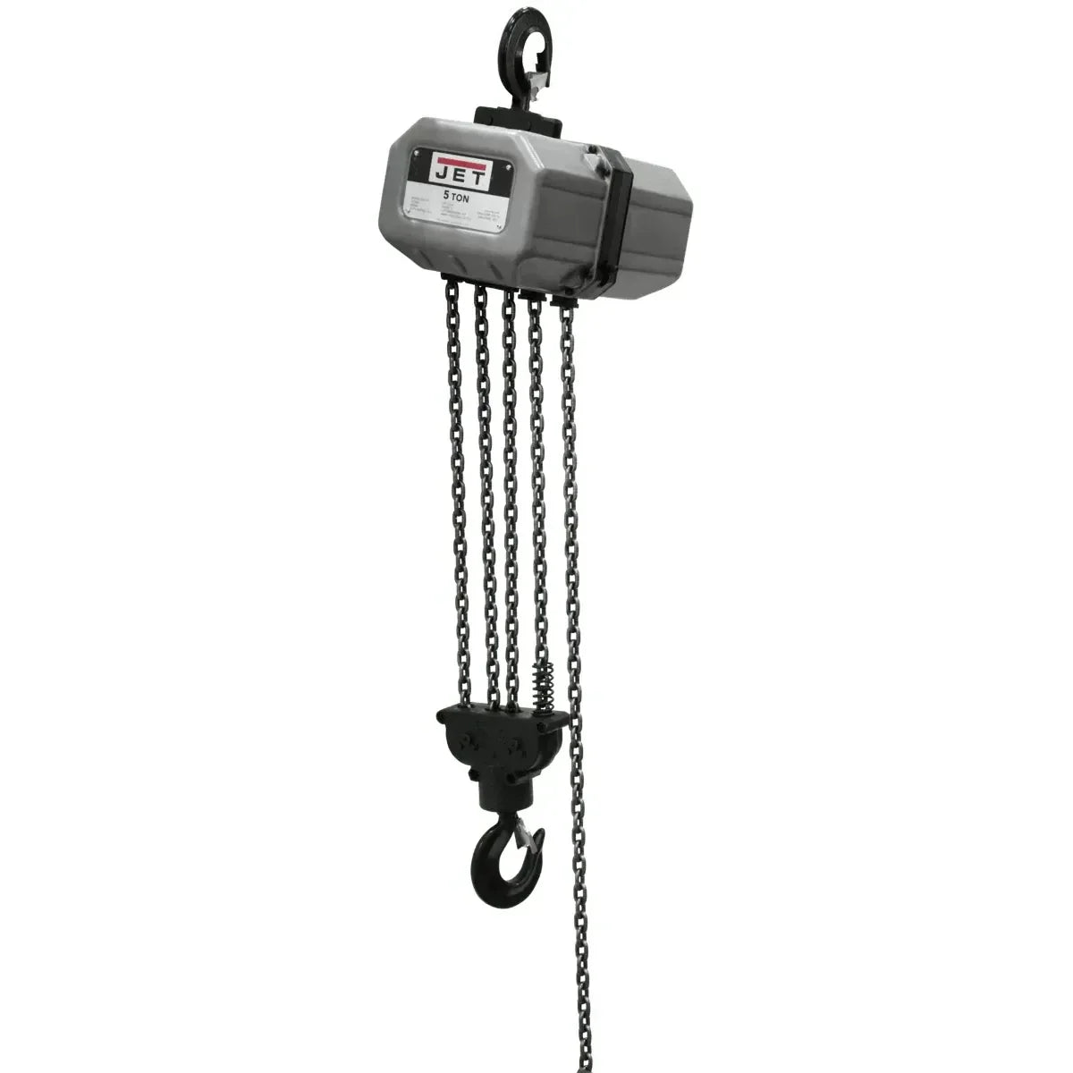JET-5-ton-electric-chain-hoist-1-phase-15-lift-JT9-511500.jpg Electric Chain Hoist | 5-Ton | 15' Lift | JET JT9-511500 - Image 1