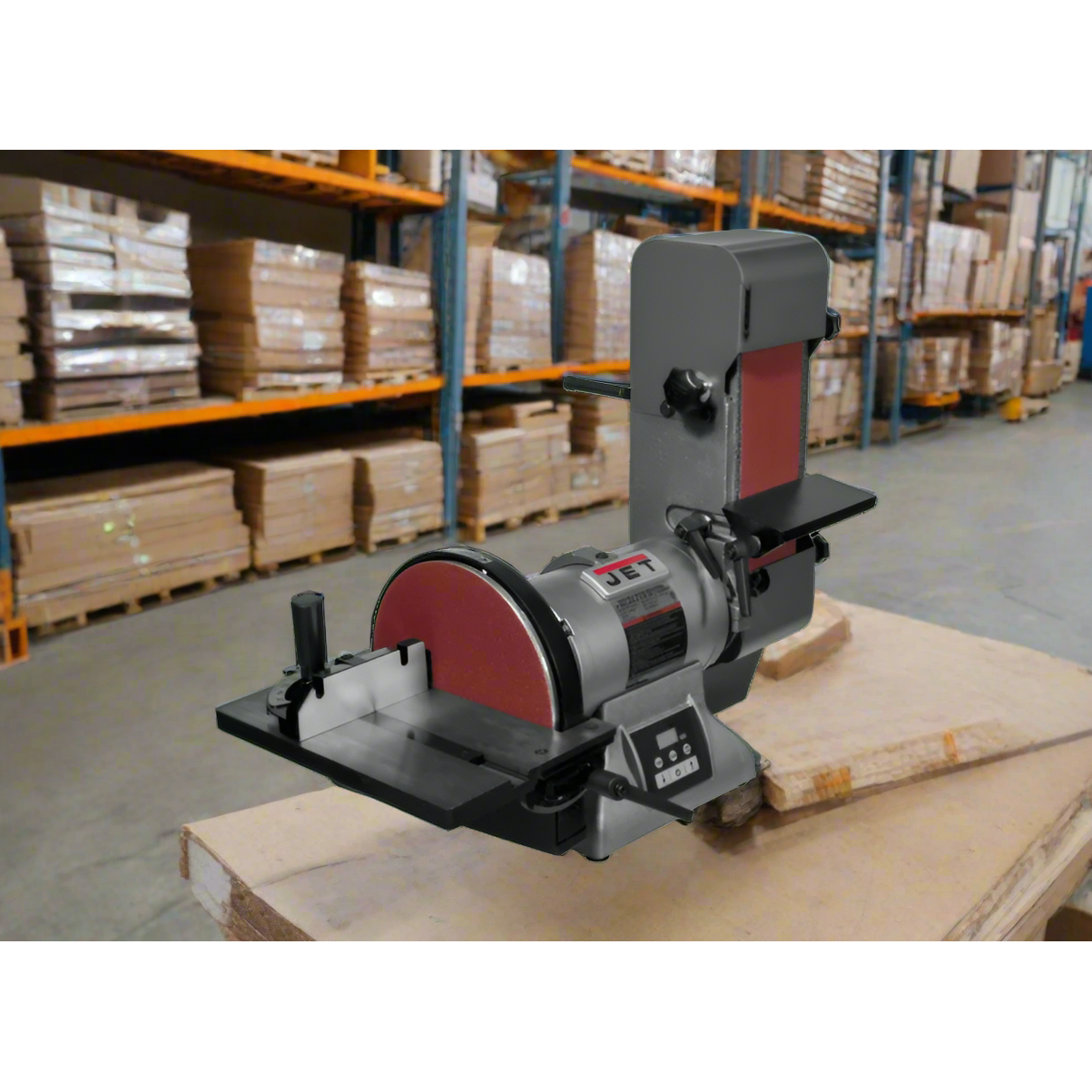 JET-IBDG-436VS-variable-speed-bench-4x36-belt-9-disc-sander-JT9-577634-10.png Belt and Disc Grinder | 4'' x 36'' | 9'' | Variable Speed | Industrial | JET JT9-577634 - Image 1