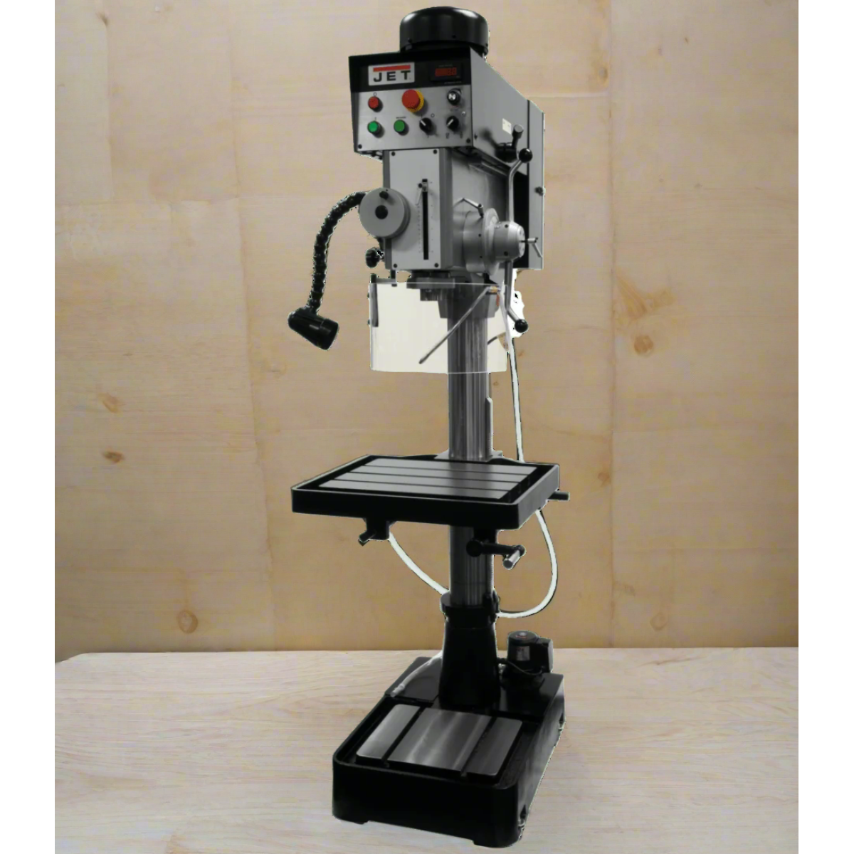 JET-JDP20EVST-230-PDF-geared-head-drill-press-with-power-downfeed-2HP-3Ph-230V-JT9-354245_2024-07-11T08_48_16.210Z.png Drill Press | Gear Head | 230V | JET JT9-354245 - Image 1