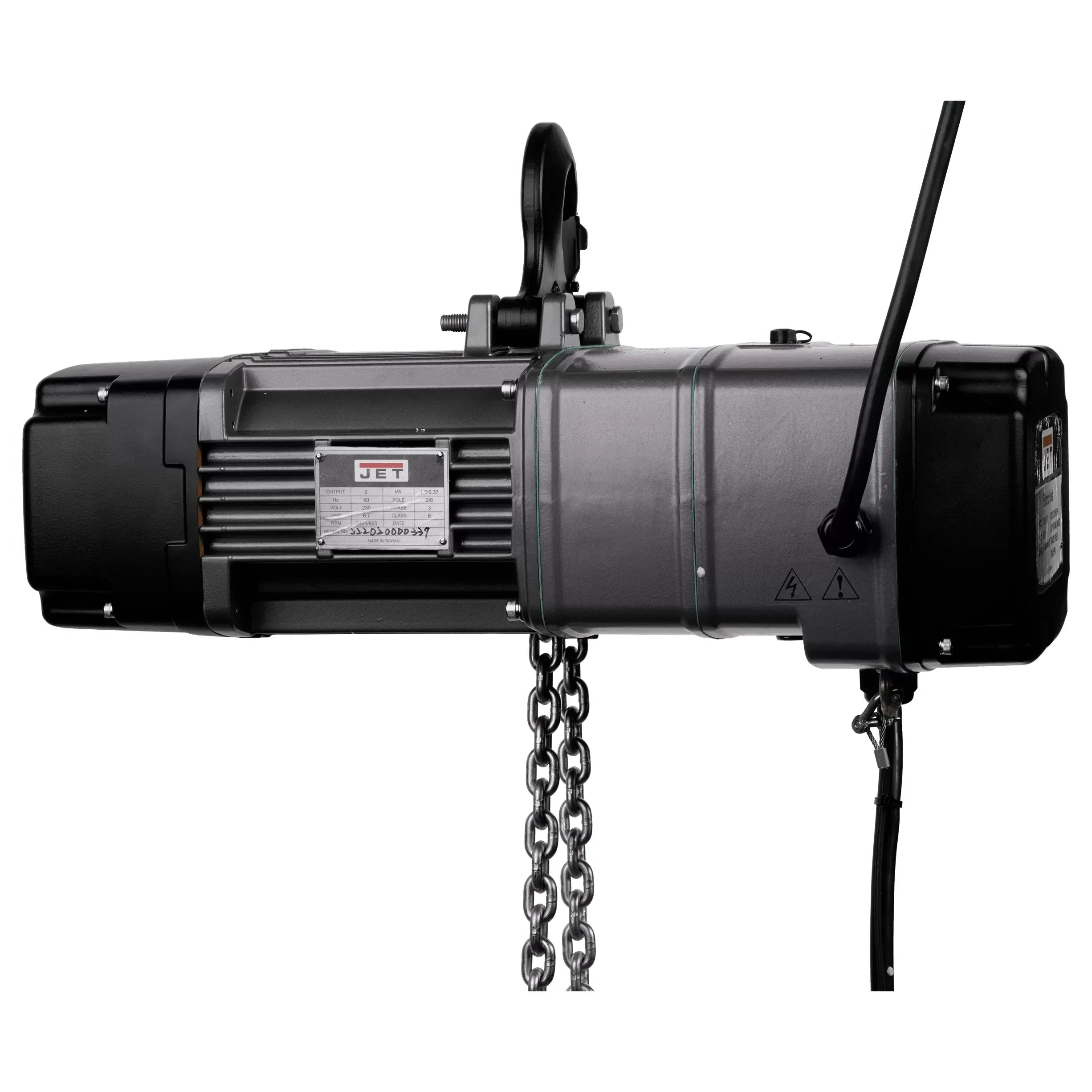 JET-TS200-460-020-2-ton-two-speed-electric-chain-hoist-3-phase-20lift-JT9-144009-4.jpg Electric Chain Hoist | Two Speed | 2 Ton | 20' Lift | JET JT9-144009 - Image 1