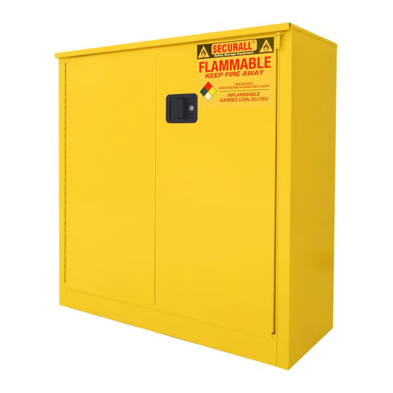 Securall-30-gallon-flammable-storage-cabinet-self-close-self-latch-sliding-door-A230-1.png Flammable Liquid Storage Cabinet | 30 Gallon |Sliding Door | Self-Close | Self-Latch | Securall - Image 1