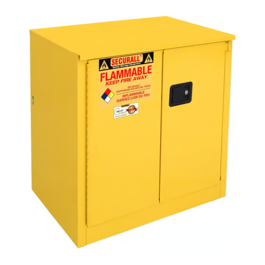 Securall-30-gallon-flammable-storage-cabinet-self-close-self-latch-sliding-door-A231-1.png Flammable Liquid Storage Cabinet | 30 Gallon | Sliding Door | Self-Close | Self-Latch | Securall - Image 1