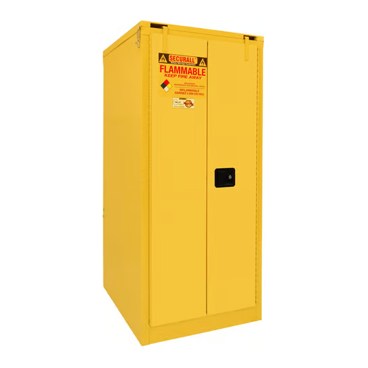 Securall-60-gallon-flammable-storage-cabinet-self-close-self-latch-safe-T-door-A360.png Flammable Liquid Storage Cabinet | 60 Gallon |Safe-T-Door | Self-Close | Self-Latch | Securall - Image 1
