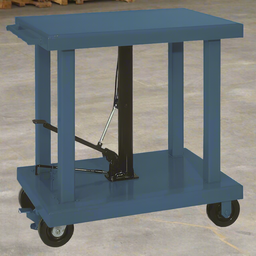 Wesco-industrial-products-24x36inches-heavy-duty-table-6inches-casters-6000lb-capacity-260068.png Wesco 260068 Heavy‑Duty Hydraulic Lift Table – 6,000 lb Capacity, 24″×36″ Platform - Image 1