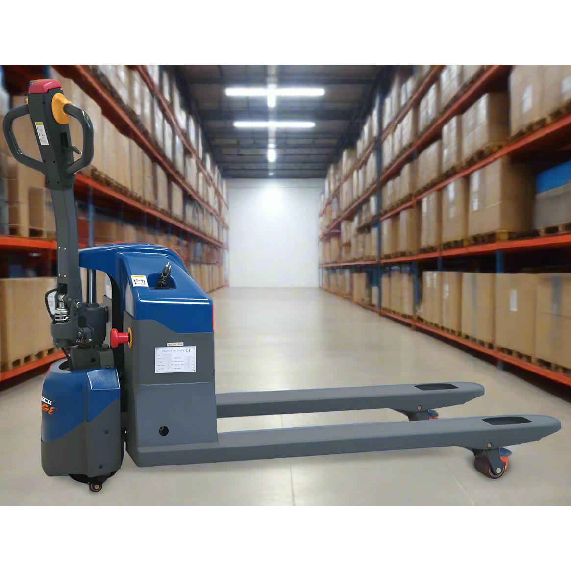 Pallet Truck | Semi-Electric | 27" x 48" | 3,300 lb Capacity | Wesco Industrial Products 274702 - Image 4