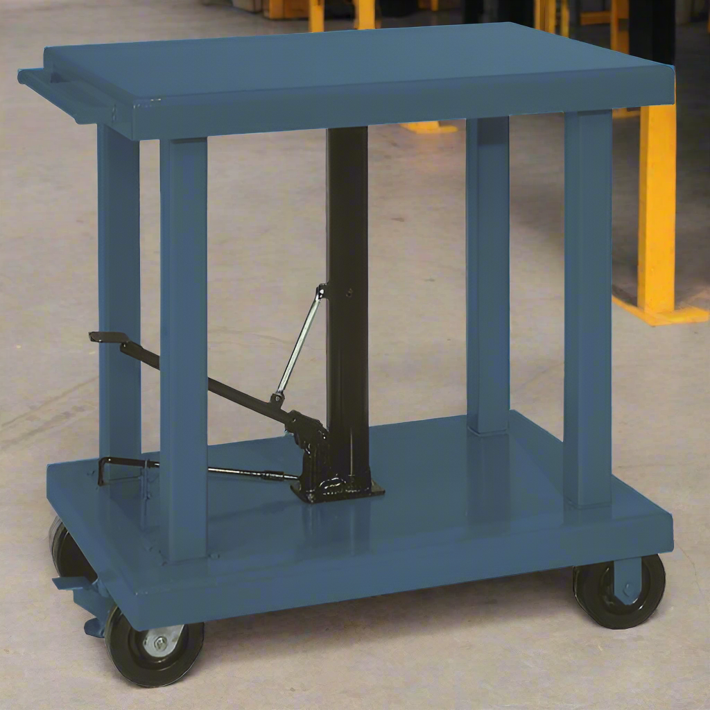 Wesco-industrial-products-32x48-medium-duty-table-6inches-casters-2000lb-capacity-260065.png Wesco 260065 Medium‑Duty Lift Table – 2,000 lb Capacity, 32″×48″ Platform, 59″ Lift - Image 1