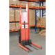 Straddle Fork Powered Stacker | 3" x 30" Fork | 1000 lb Capacity | Wesco Industrial Products - Image 2