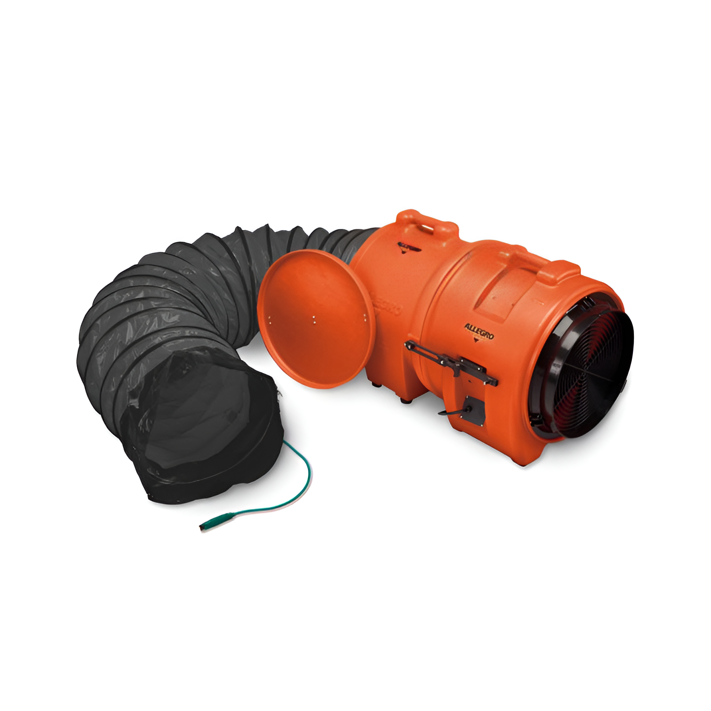 allegro-16inches-axial-explosion-proof-EX-plastic-blower-with-canister-_-ducting.png Blower with Canister & Ducting | 16'' | Axial Explosion-Proof (EX) Plastic | Allegro - Image 1