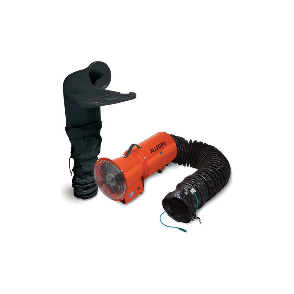 allegro-8-AC-EX-proof-axial-blower-system-with-8-EX-MVP-9514-05-blower.png EX-Proof Axial AC Metal Blower System | 8'' | with Ex-Proof MVP | Allegro - Image 1