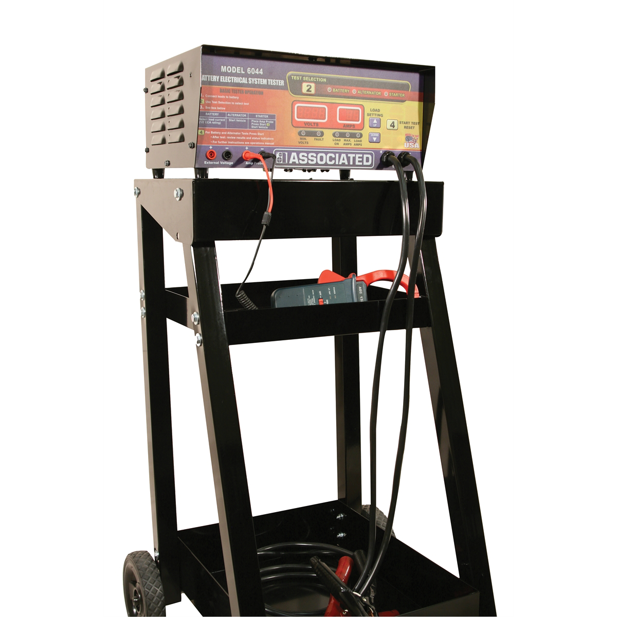 anest-iwata-USA-12V-automatic-battery-and-12-24V-electrical-system-analyzer-with-cart-6044-C.png Associated 12V Automatic Battery and 12/24V Electrical System Analyzer with Cart - Image 1
