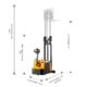Electric Stacker | Counterbalanced | 2200 lbs. Capacity | 118'' Lift Height | Apollolift A-3040 - Image 2