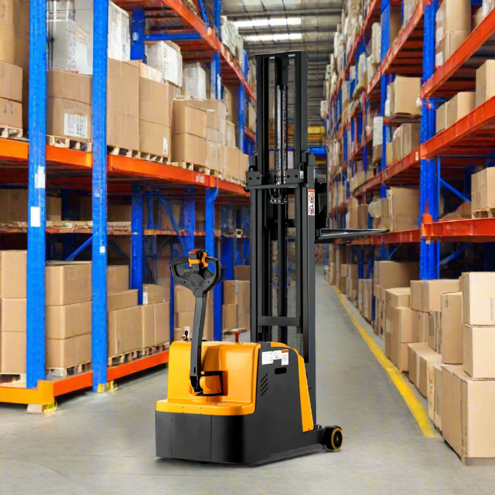 apollo-lift-2200-lbs-capacity-counterbalanced-electric-stacker-118-height-raised-A-3040_2024-06-14T18_55_50.936Z.png Electric Stacker | Counterbalanced | 2200 lbs. Capacity | 118'' Lift Height | Apollolift A-3040 - Image 1