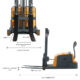 Counterbalanced Electric Stacker | 3300lbs | 118" High Apollolift A-3048 - Image 5