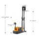 Counterbalanced Electric Stacker | 3300lbs | 118" High Apollolift A-3048 - Image 6