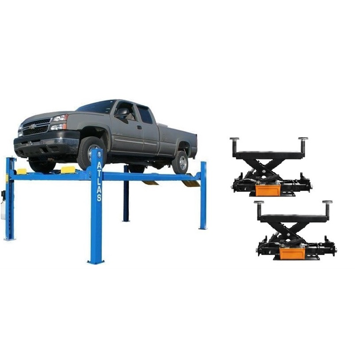 atlas-automotive-equipment-412-12000lb-4-post-lift_RJ6-rolling-jacks-combo-ATTD-412-COMBO-FPD.png Atlas 412 12,000 lb 4-Post Lift with RJ6 Rolling Jacks Combo – Heavy-Duty Automotive Lift for Alignment & Service (ATTD-412-COMBO-FPD) - Image 1