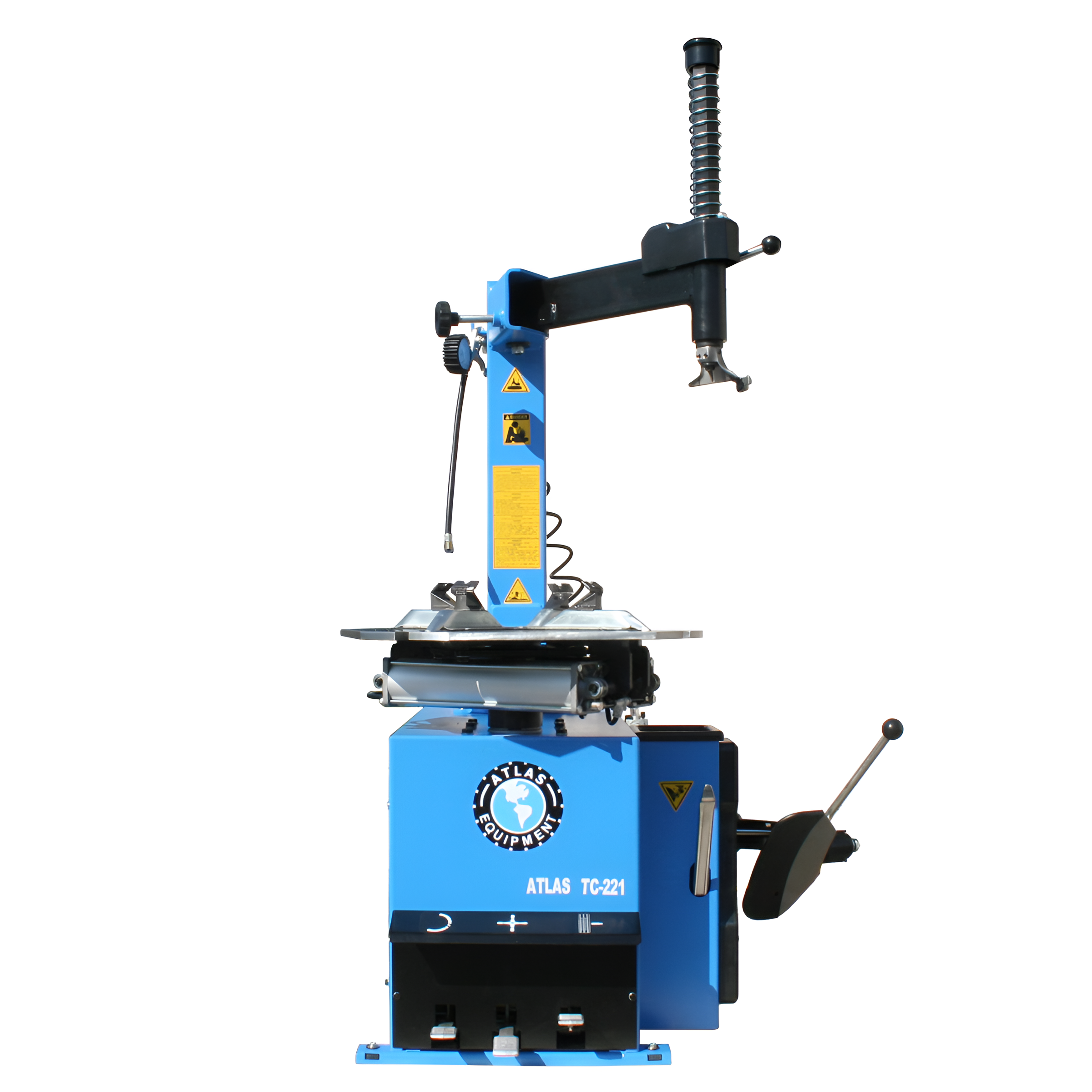 atlas-automotive-equipment-TC221-rim-clamp-tire-changerATTC221.png Atlas TC221 Rim-Clamp Tire Changer – Model ATTC221, 21″ Wheel Service Machine - Image 1
