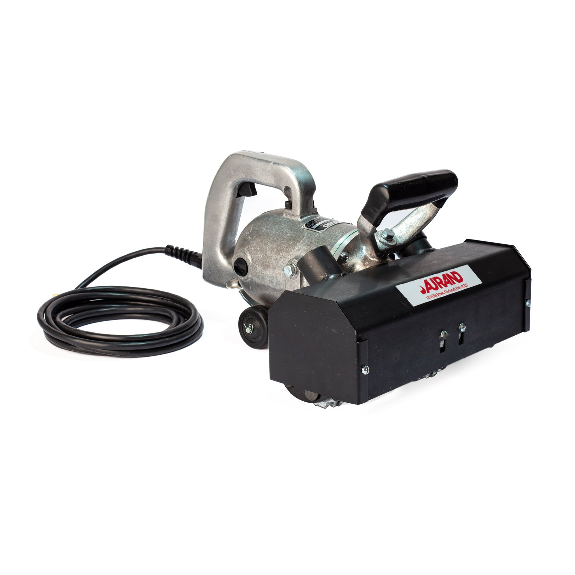 aurand-12inche-carbide-vacuum-dust-shroud-handheld-deck-scaler-230V-electric-M5-2EVC.jpg Aurand M5‑2EVC 230 V Electric 12″ Carbide Vacuum Dust‑Shroud Deck Scaler - Image 1