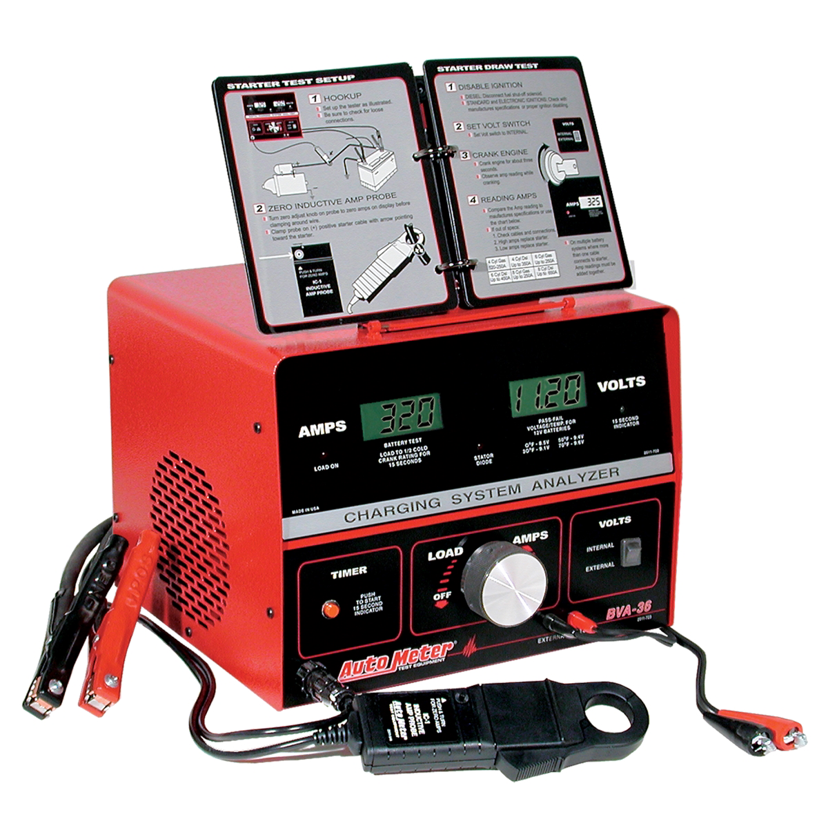 auto-meter-products-800A-vari-load-carbon-analyzer-BVA-36-2.png AutoMeter BVA-36/2 800 Amp Battery & Electrical System Tester - Image 1