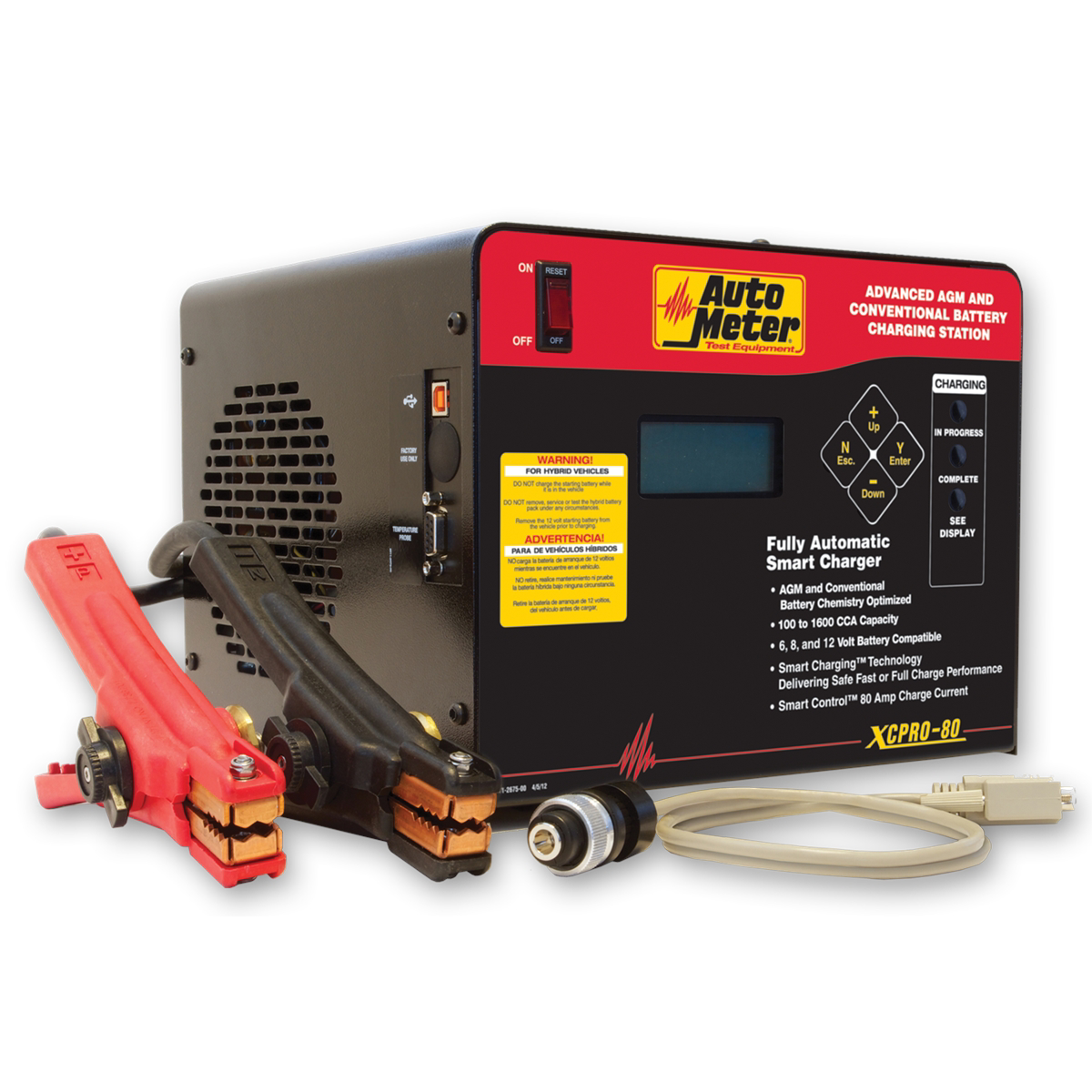 auto-meter-roducts-fast-charger-XCPRO-80.png AutoMeter XCPRO-80 AGM Fast Charger — 80 Amp Battery Charger - Image 1