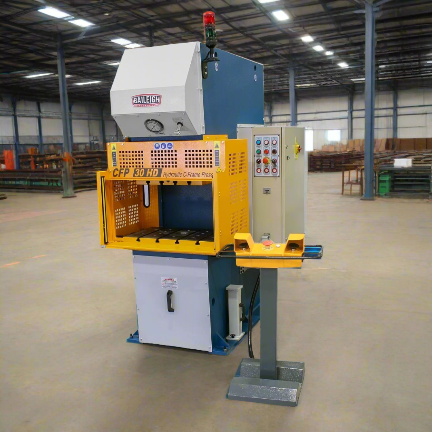 baileigh-industrial-CFP-30HD-460V-3Phase-60-hz-30-ton-heavy-duty-C-frame-press-BA9-1015407_2024-07-19T04_12_22.117Z.png C-Frame Press | 30 Ton | Baileigh Industrial BA9-1015407 - Image 1