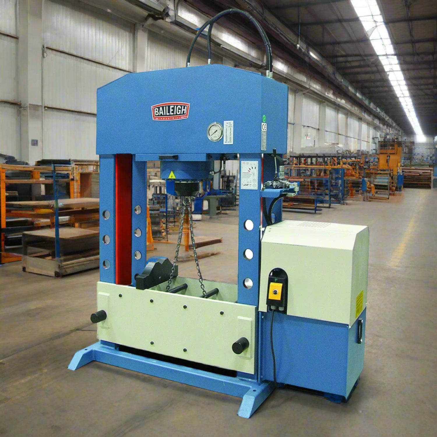 baileigh-industrial-HSP-176M-HD-220V-3Phase-165-ton-hydraulic-H-frame-shop-press-BA9-1012428_2024-07-19T04_41_29.565Z.png Hydraulic Press | 165 Ton Cap.| Baileigh Industrial BA9-1012428 - Image 1