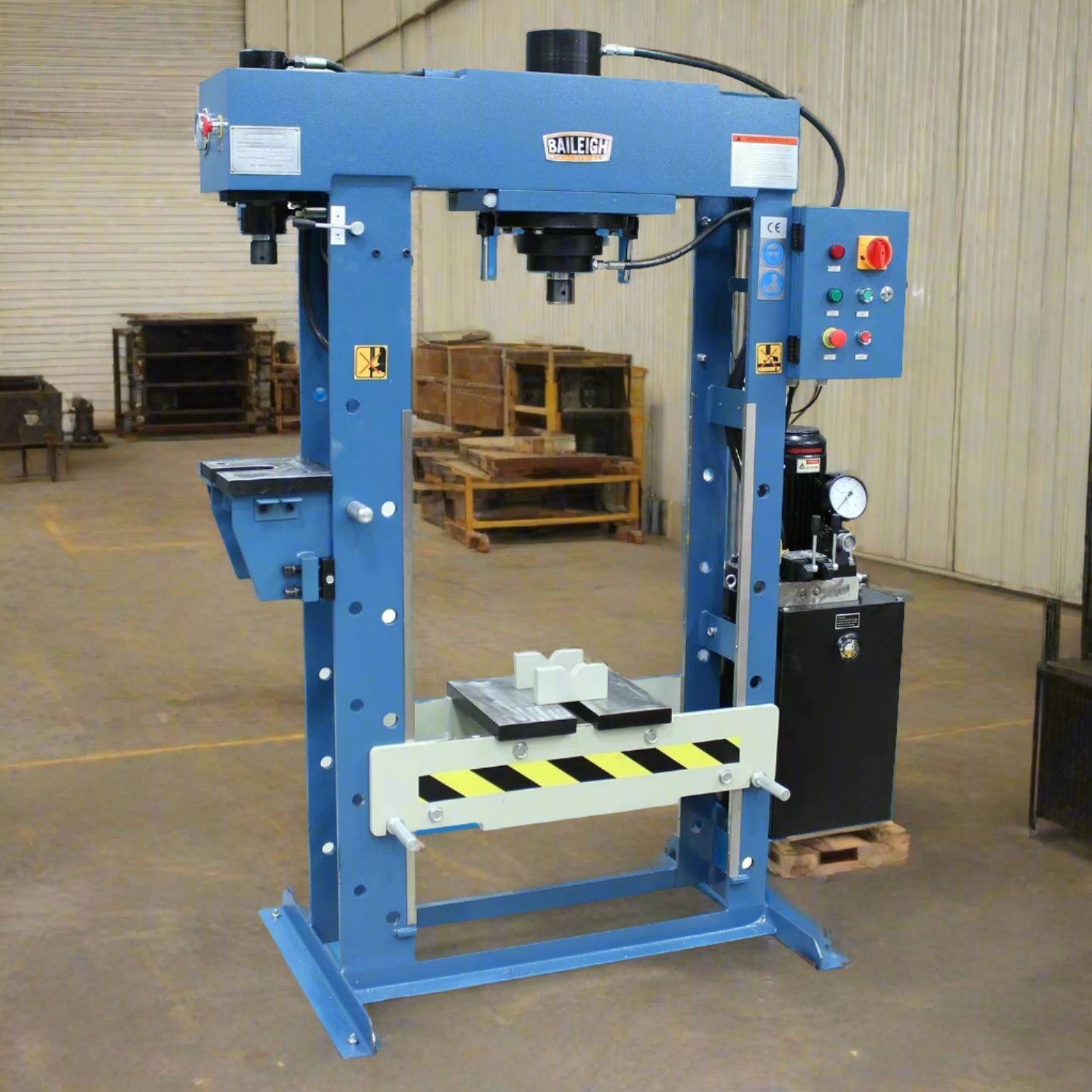 baileigh-industrial-HSP-30M-C-220V-1Phase-30-15-ton-hydraulic-H-frame-press-9-5-stroke-BA9-1019289_2024-07-19T07_08_57.563Z.png Hydraulic Press | 30 Ton Cap.| Baileigh Industrial BA9-1019289 - Image 1