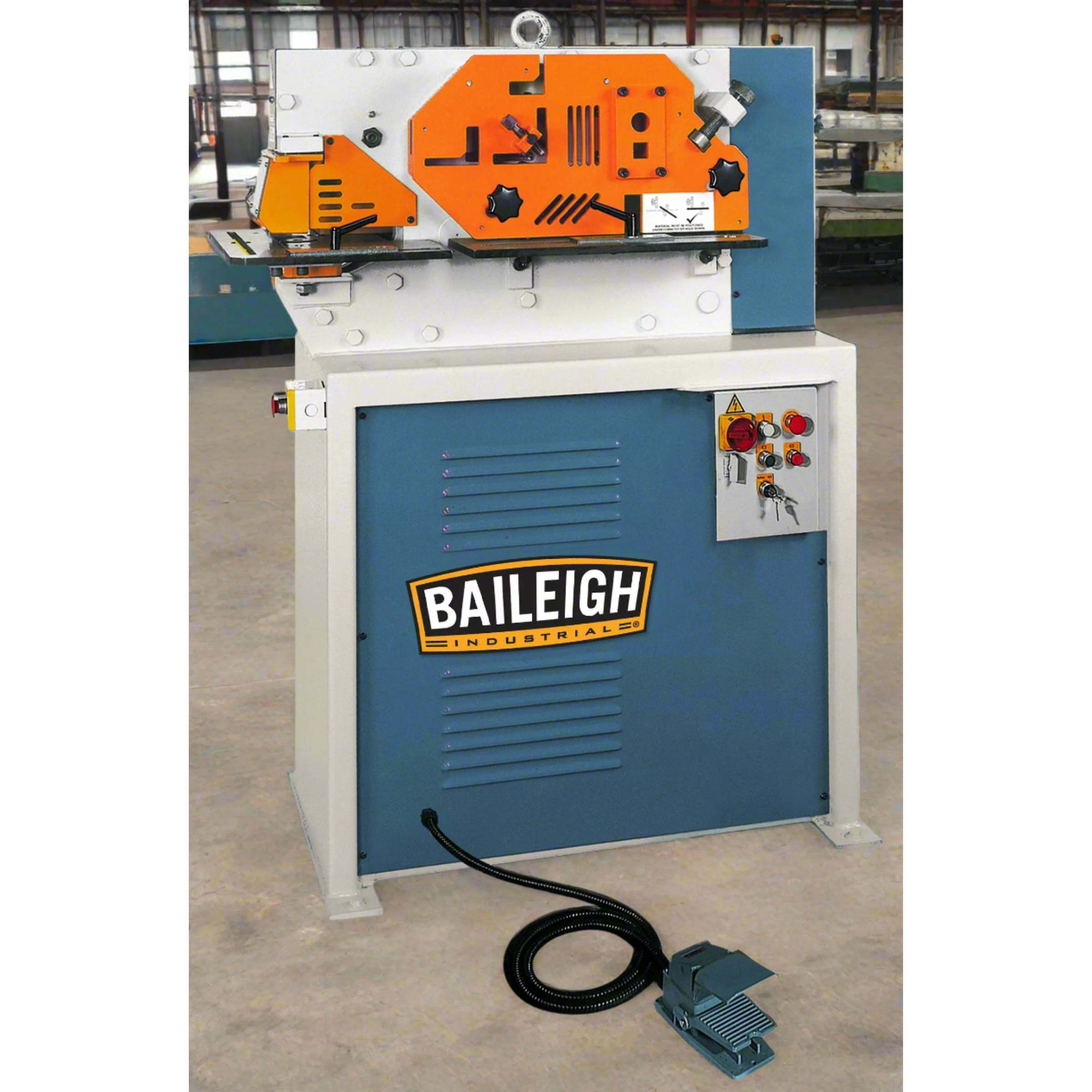 baileigh-industrial-SW-443-220V-3Phase-44-ton-4-station-ironworker-BA9-1007757_2024-07-22T10_25_48.244Z.png Hydraulic Ironworker | 44 Ton | Baileigh Industrial BA9-1007757 - Image 1