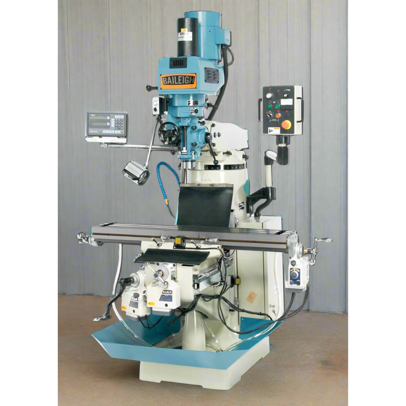 baileigh-industrial-VM-949-1-9-x-49-EVS-vertical-milling-machine-BA9-1008232_2024-07-23T08_31_31.857Z.png Milling Machine | 9" x 49" Table | Baileigh Industrial BA9-1008232 - Image 1