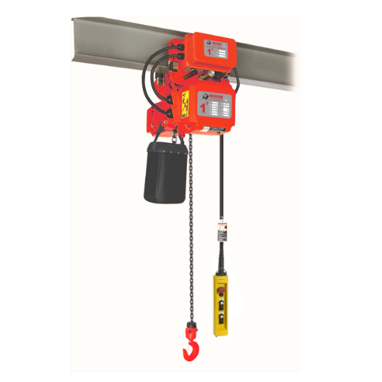 bison-lifting-1-ton-three-phase-single-speed-electric-chain-hoist-with-motorized-trolley-HHBD01SK-01_WPC01-2.png Bison Lifting 1 Ton Electric Chain Hoist with Trolley | Three-Phase - Image 1