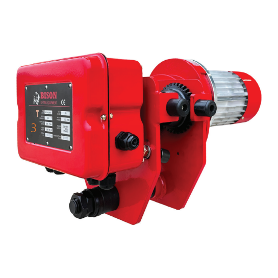 bison-lifting-3-ton-single-phase-motorized-trolley-HH-B030-T.png Bison Lifting 3 Ton Motorized Trolley | Single-Phase - Image 1