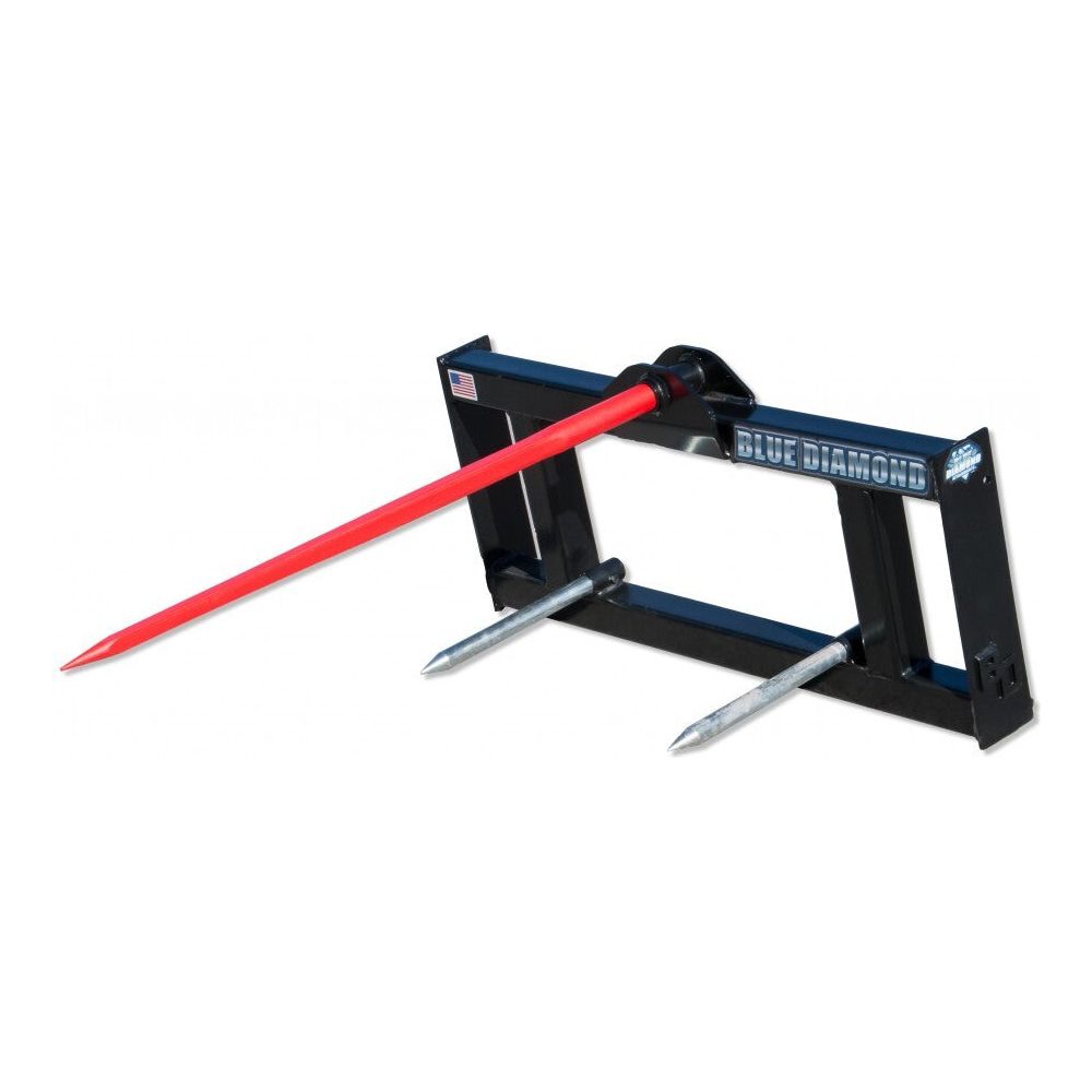 blue-diamond-attachments-48-hay-spear-with-heavy-duty-stabilizers-311008.jpg Hay Spear | 48'' | Blue Diamond Attachments - Image 1