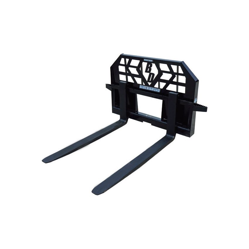 blue-diamond-attachments-5000lbs-capacity-pallet-fork-heavy-duty-with-steps-48-X-1-1-2-tine-size-314011.jpg Pallet Fork | 5000 lbs Capacity | Heavy Duty | Blue Diamond Attachments - Image 1