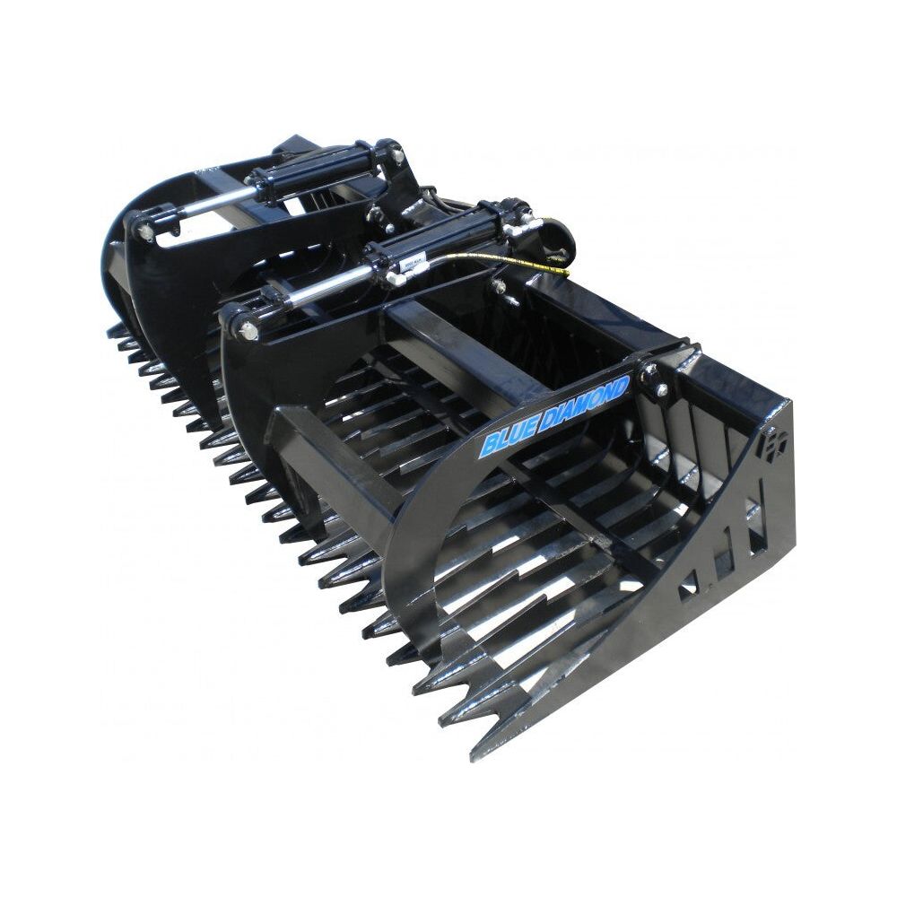 blue-diamond-attachments-72-rock-bucket-with-standard-grapple-108340.jpg Rock Bucket | 72'' | Blue Diamond Attachments - Image 1