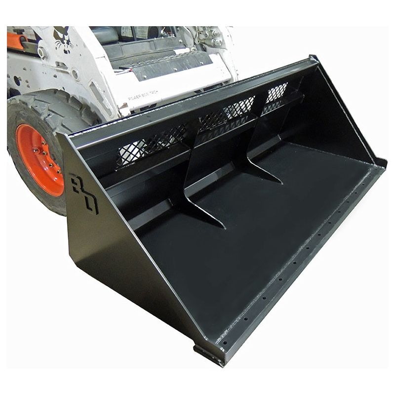 blue-diamond-attachments-high-back-snow-_-mulch-with-mesh.jpg Snow & Mulch Bucket | Blue Diamond Attachments - Image 1