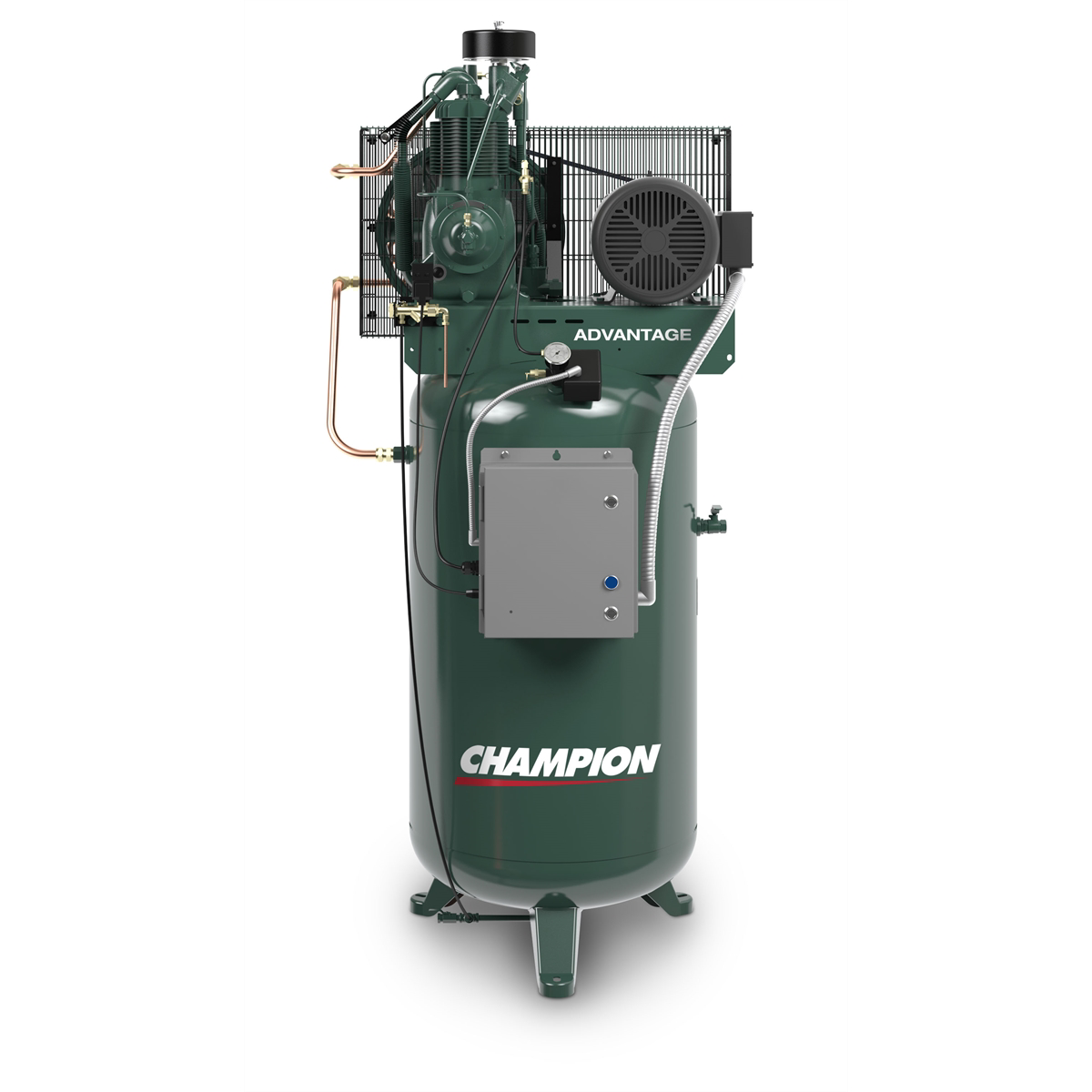 champion-compressors-VR5-8-advantage-series-compressor-CHCADVA-S171.png Champion VR5-8 5HP Advantage Series Air Compressor – 80 Gallon Vertical | CHCADVA-S171 - Image 1