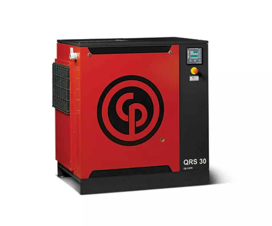 chicago-pneumatic-tank-mounte-3phase-30HP-compressor-with-dryer-CPCQRS30HPD.jpg Chicago Pneumatic 30HP 3-Phase Tank-Mounted Air Compressor with Dryer – CPCQRS30HPD - Image 1