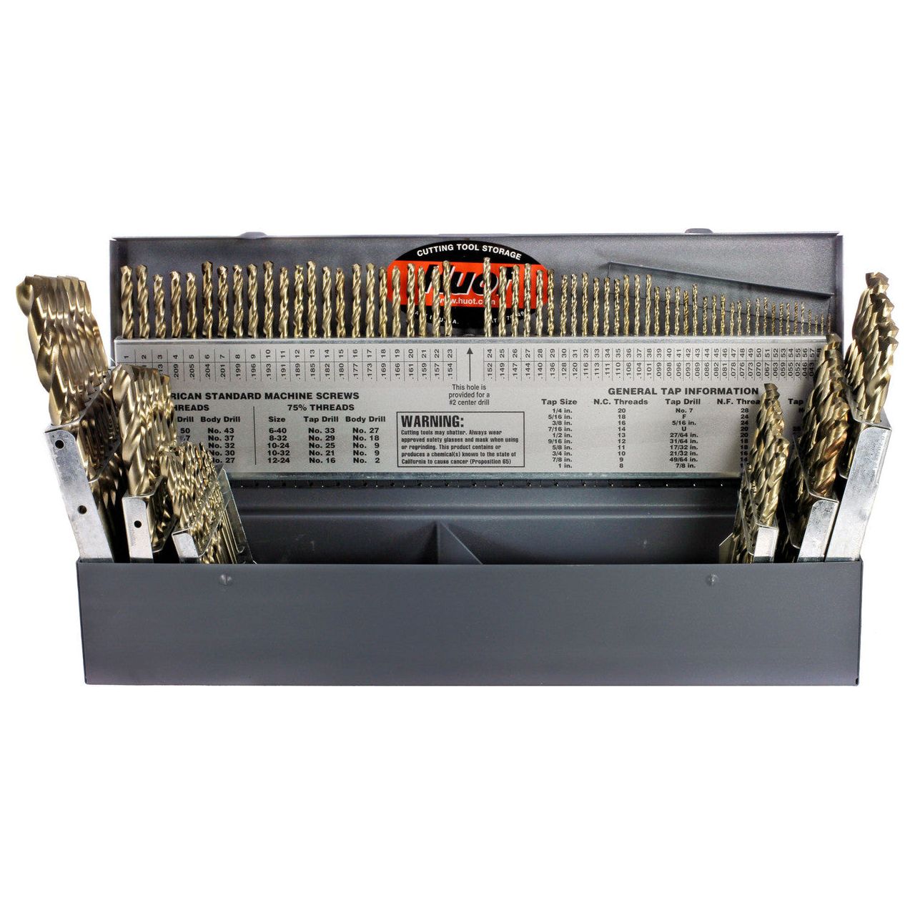 drillco-cutting-tools-115PC-COB-set-1-16-1-2-by-64TH-_1-60-500A0115-1.jpg 115PC COB Set 1/16-1/2 by 64TH #1-60 | Drillco 500A0115 - Image 1