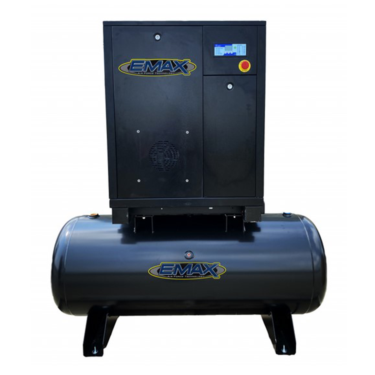 emax-compressor-5HP-1PH-industrial-rotary-screw-compressor-80Gal-tank-mount-EMXERI0050801.png Emax Compressor 5HP 1PH Industrial Rotary Screw Compressor-80 Gal Tank Mount EMXERI0050801 - Image 1