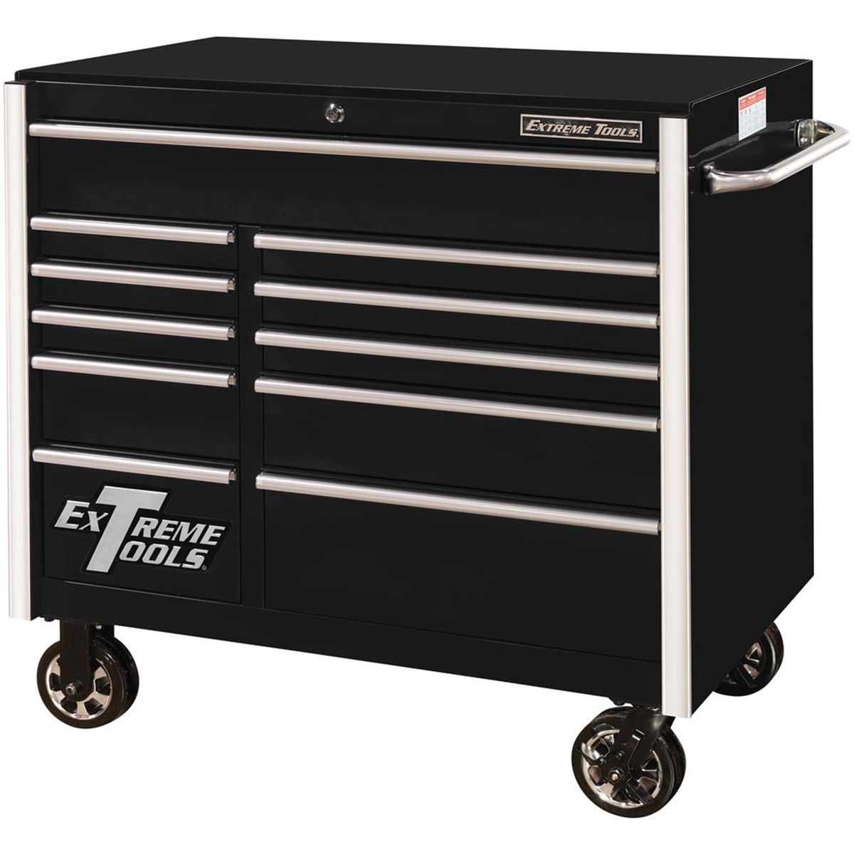 extreme-tools-41inch-11-drawer-roller-cabinet-black-EXTRX412511RCBK.png Extreme Tools 41" 11-Drawer Roller Cabinet, Black EXTRX412511RCBK - Image 1