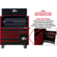 Extreme Tools DX Series 55” W x 25'' D Power Workstation Hutch & 8-Drawer Roller Cabinet Combo with Power Tool Drawer – Black with Red Handles (EXTDX5509HRKR) - Image 2