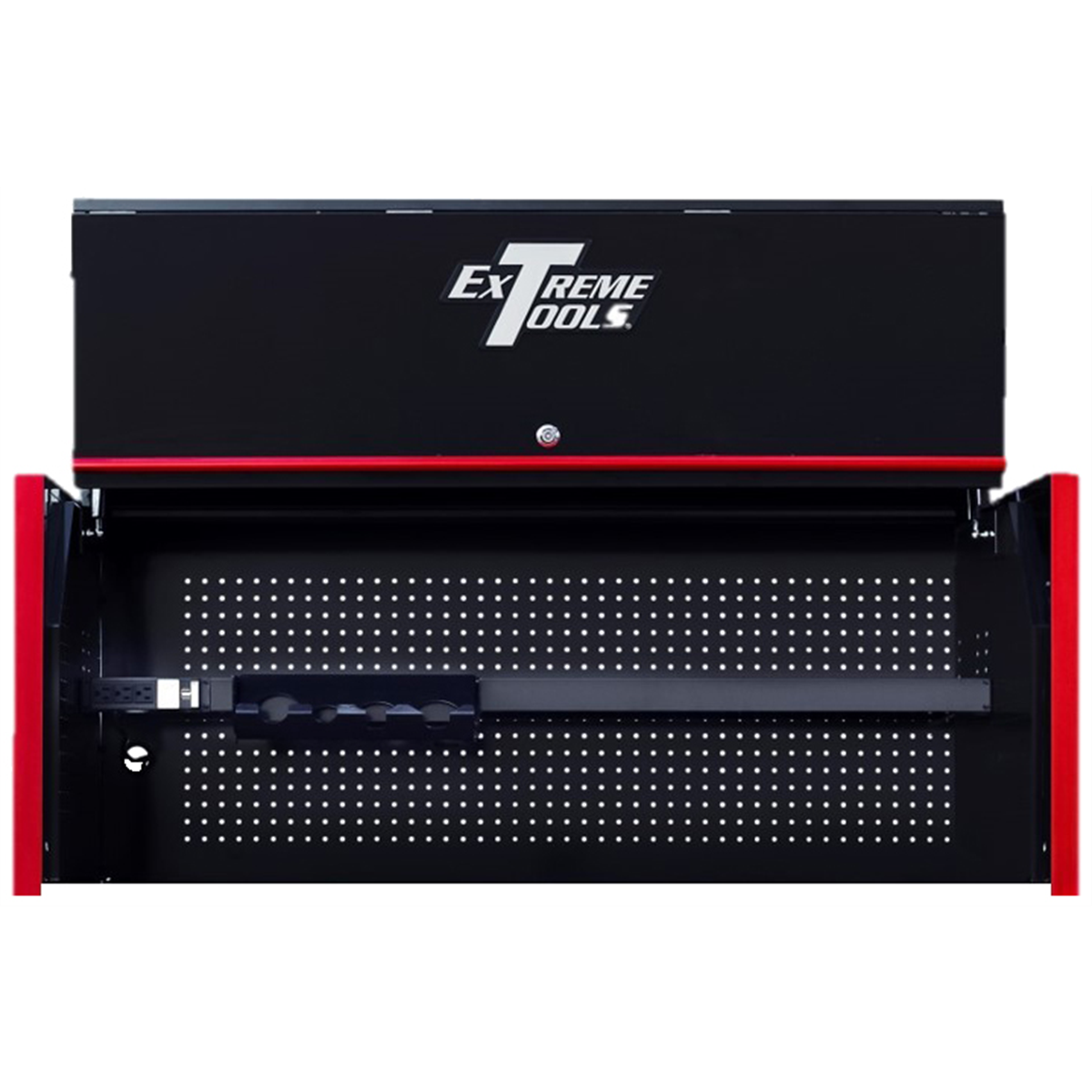 extreme-tools-DX-series-55in-W-x-25in-D-extreme-power-workstation-hutch-black-with-red-handle-and-trim-EXTDX552501HCBKRD.png Extreme Tools DX Series 55'' W x 25'' D Extreme Power Workstation Hutch Black with Red Handle and Trim EXTDX552501HCBKRD - Image 1