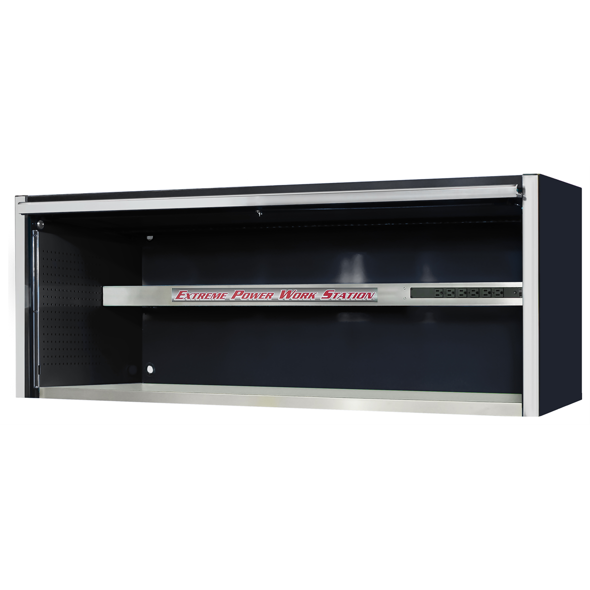 extreme-tools-EXQ-series-72inch-W-x-30inch-D-professional-extreme-power-workstation-hutch-black-with-chrome-handle-EXTEX7201HCQBKCR.png Extreme Tools EX Professional Series 72” Power Workstation Hutch – Black with Chrome Handle, Stainless Steel Heavy-Duty Workstation (EXTEX7201HCQBKCR) - Image 1