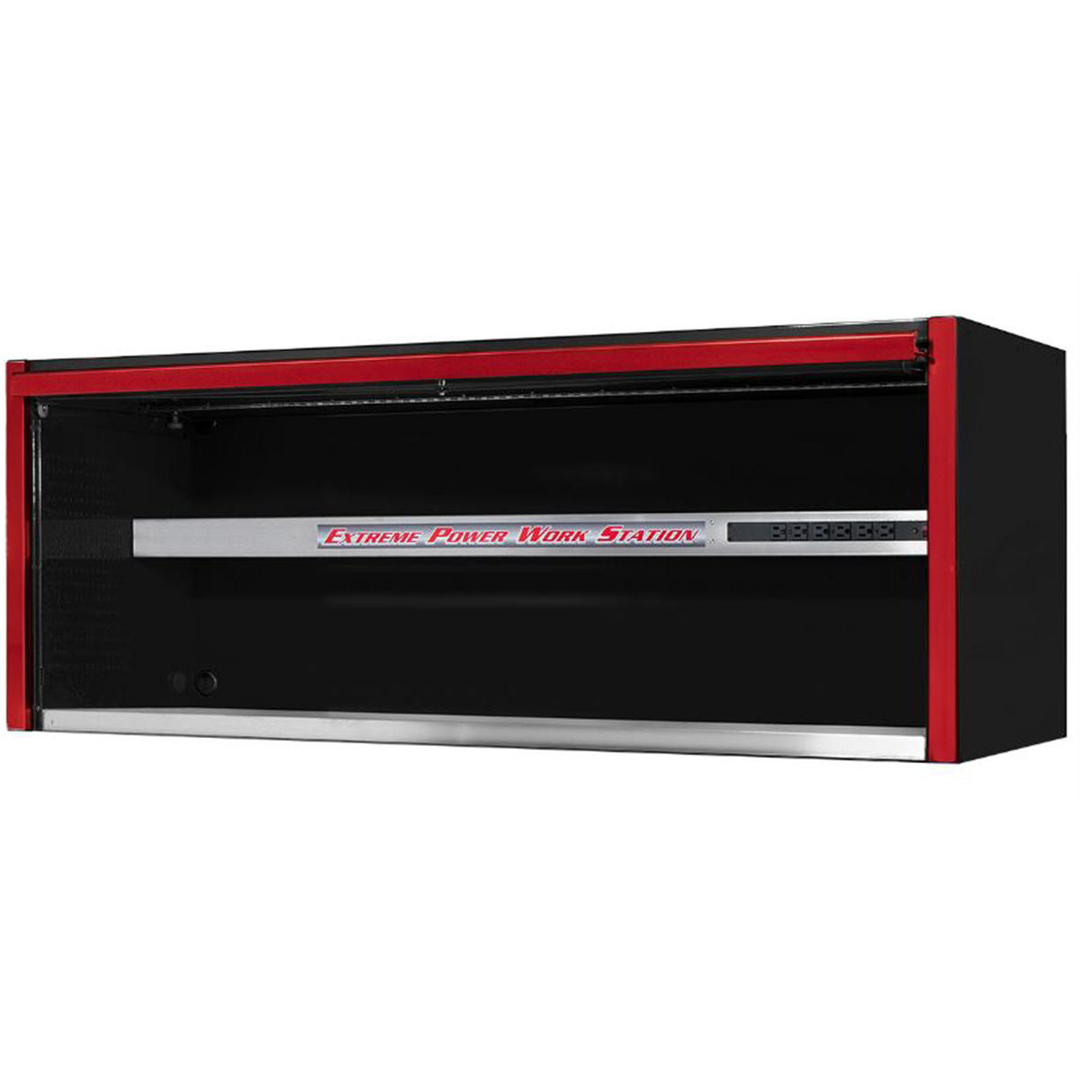 extreme-tools-EXQ-series-72inch-W-x-30inch-D-professional-extreme-power-workstation-hutch-black-with-red-handle-EXTEX7201HCQBKRD.png Extreme Tools EX Professional Series 72” Power Workstation Hutch – Black with Red Handle, Stainless Steel Workstation (EXTEX7201HCQBKRD) - Image 1