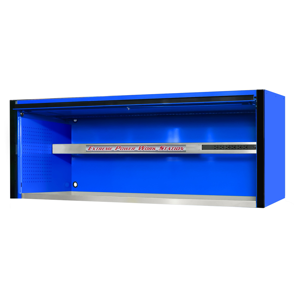 extreme-tools-EXQ-series-72inch-W-x-30inch-D-professional-extreme-power-workstation-hutch-blue-with-black-handle-EXTEX7201HCQBLBK.png Extreme Tools EX Professional Series 72” Power Workstation Hutch – Blue with Black Handle, Stainless Steel Heavy-Duty Tool Storage (EXTEX7201HCQBLBK) - Image 1