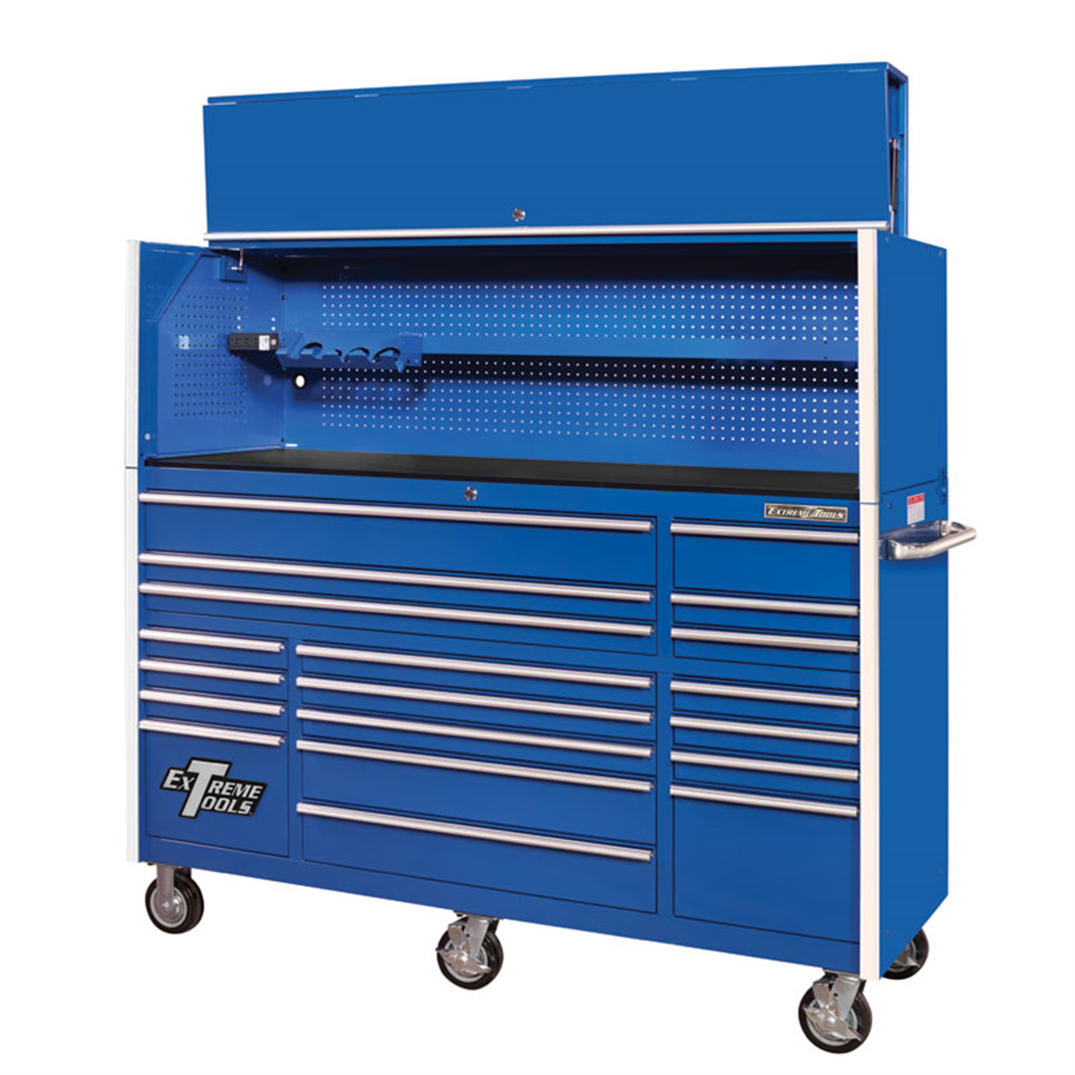 extreme-tools-RX-series-72inch-pro-hutch-_-19-drawer-roller-cabinet-EXTRX7220HRUC.png Extreme Tools RX Series 72" Pro Hutch & 19 Drawer Roller EXTRX7220HRUC - Image 1