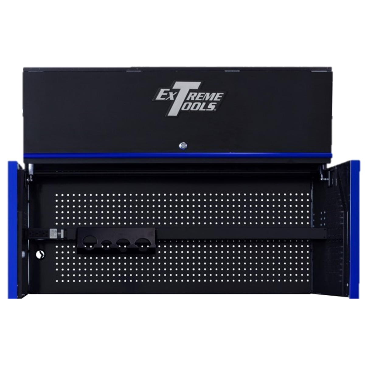 extreme-tools-RX-series-professional-55inch-W-x-25inch-D-extreme-power-workstation-_-hutch-black-blue-drawer-pulls-EXTRX552501HCBKBL.png Extreme Tools RX Series Professional 55"W x 25"D Extreme Power Workstation & Hutch Black, Blue Drawer Pulls EXTRX552501HCBKBL - Image 1