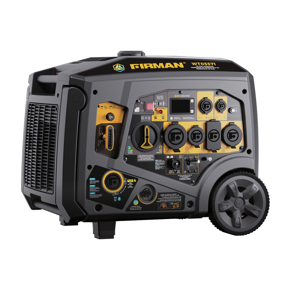 firepower-tri-fuel-inverter-portable-generator-6850-5500-watt-electric-start-120-240V-parallel-ready-CO-alert-49-ST-CAN-FRGWT05571.png Firman Tri Fuel Inverter Portable Generator 6850/5500 Watt Electric Start 120/240V Parallel Ready CO Alert 49 ST CAN FRGWT05571 - Image 1