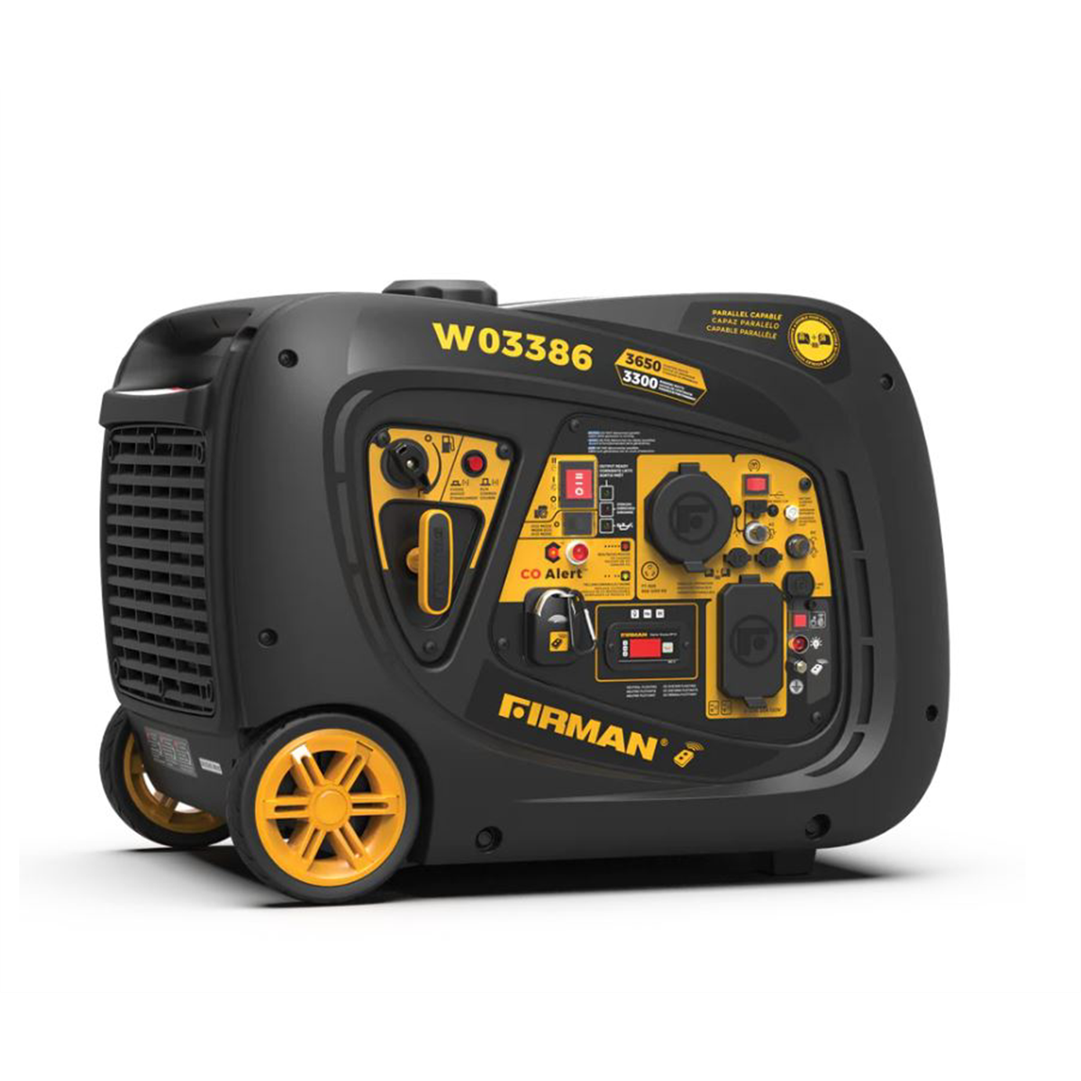 firman-inverter-3300W-3650W-gasoline-remote-start-120V-with-CO-alert-FRGW03386.png Firman Inverter, 3300W/3650W, Gasoline, Remote Start, 120V w/CO Alert FRGW03386 - Image 1